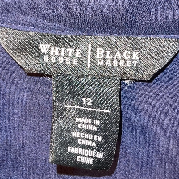 White House Black Market sheer button up blouse - Picture 3 of 7